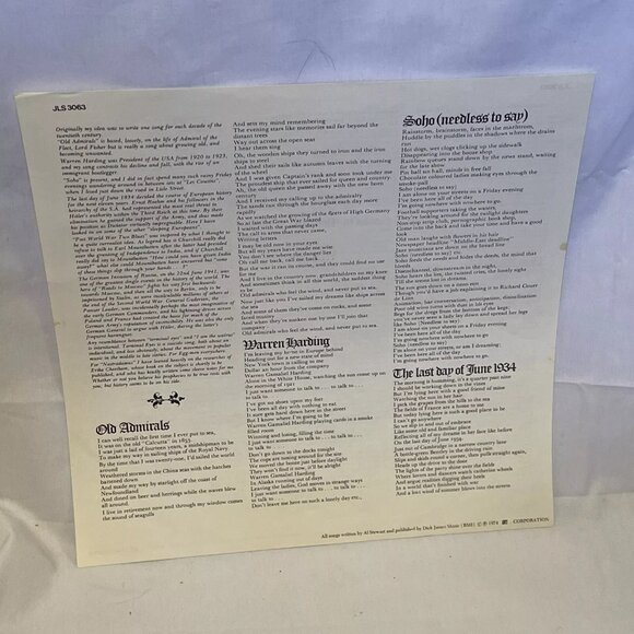 Al Stewart Past Present And Future (Vinyl, 1974) Janus JLS-3063 VG LP Record - Picture 7 of 11